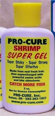 #ad Pro Cure Fish Attractant Scented Shrimp Super Gel 2 Oz Bottle G2 SMP $13.72