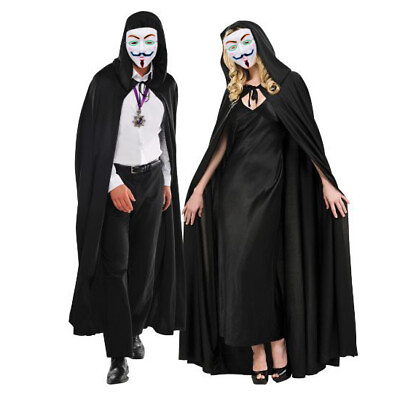 #ad Halloween Long Robe Hooded Cloak Vampire Wizard Witch Costume Cosplay Props US $11.99