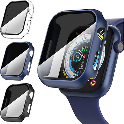 #ad Privacy Anti Spy Glass Screen Protector Case for Apple Watch Ultra 9 8 7 6 5 4 3 $5.99