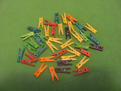 #ad Lot of 41 Mini Wooden Pegs. $14.95