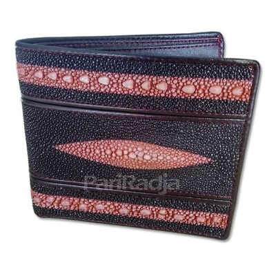 Men Wallet Stingray Leather genuine stingray Red maroon gift for men $89.99