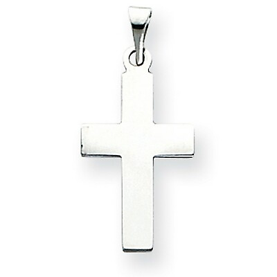 #ad 14k White Gold Latin Cross Charm Pendant $159.99