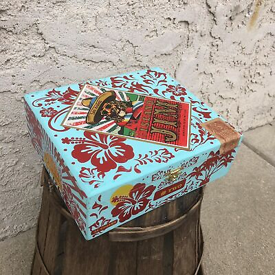 #ad Island Jim #2 San Andres Empty Wooden Cigar Box 8.5x7.5x3 $25.00