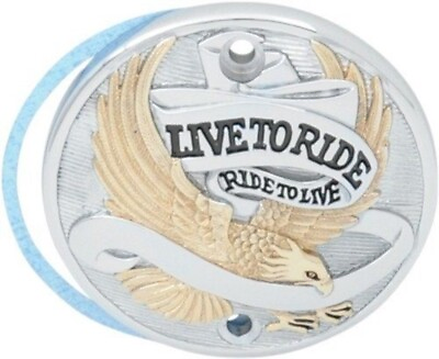 #ad Live to Ride Eagle Spirit Gold Chrome Timer Points Cover Harley Sportster 86 03 $34.95
