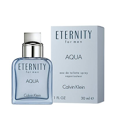 Eternity for Men Aqua Cologne Perfume by CALVIN KLEIN 1.0 Oz 30 ml EDT Spray New $22.99
