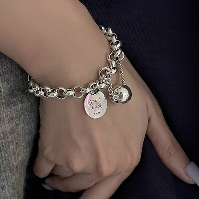 #ad Fashion 925 Silver Lucky Beads Bracelet Chain Women Charm Party Jewelry Gift Hot C $2.17