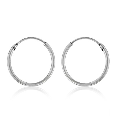 #ad Birthday Gift Hoop Earrings Solid 925 Sterling Silver Handmade Jewelry G26 $11.08