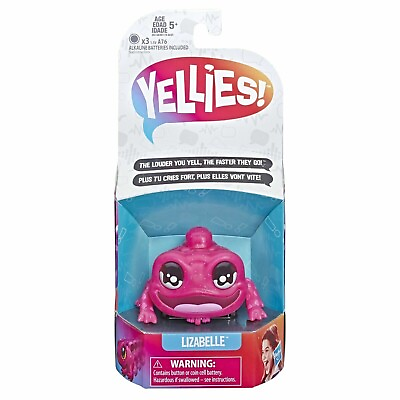 #ad HASBRO YELLIES LIZABELLE VOICE ACTIVATED LIZARD PET YELL LOUD HOT PINK NIB $8.98