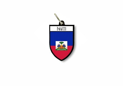 #ad keychain key chain ring flag national souvenir shield haiti $5.39