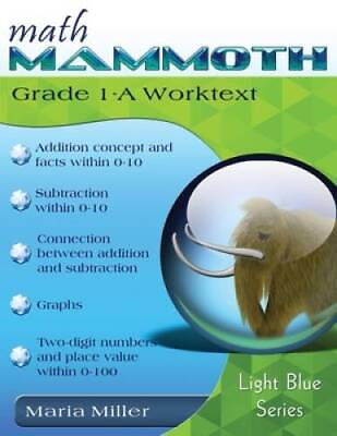 #ad Math Mammoth Grade 1 A Worktext Paperback By Miller Dr Maria GOOD $7.84