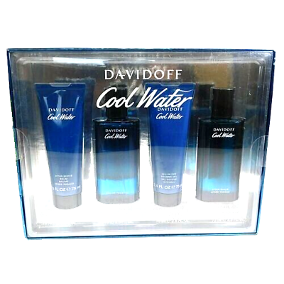 #ad Davidoff Cool Water for Men 4 Piece Gift Set 2.5 oz Each New in Gift Box $40.00