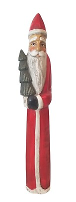 #ad Pencil Large Santa Claus Christmas Tree plastic Figurine Decoration Vintage $27.00