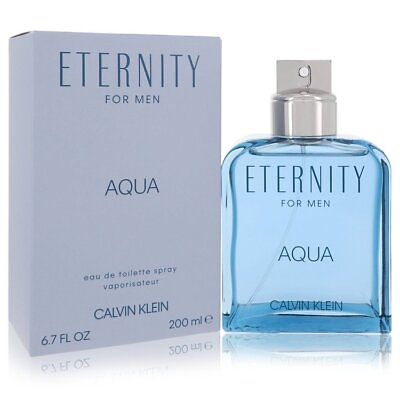Eternity Aqua by Calvin Klein EDT Spray 6.7 oz for Men New Sealed Box $43.95