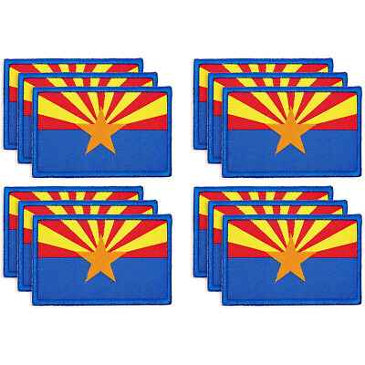 #ad #ad 12 Pcs Arizona State Flag Patches Iron On Sew On Appliques Banner 3 x 2 In $9.99
