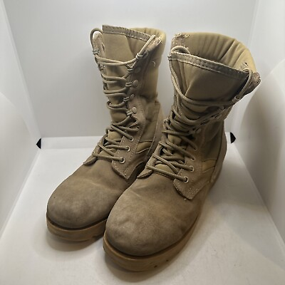 #ad Military Combat Army Boots Size 8R Rothco Tan Canvas Suede $29.99