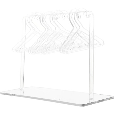 #ad 1 Set Earring Hanger Stand Earring Storage Display Mini Coat Hanger Rack Stands $10.19