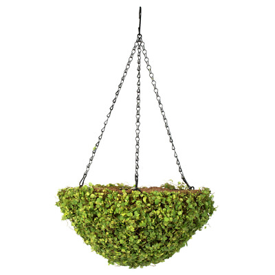 #ad Vickerman 12#x27;#x27; Artificial Green Mini Leaves Hanging Basket $37.57