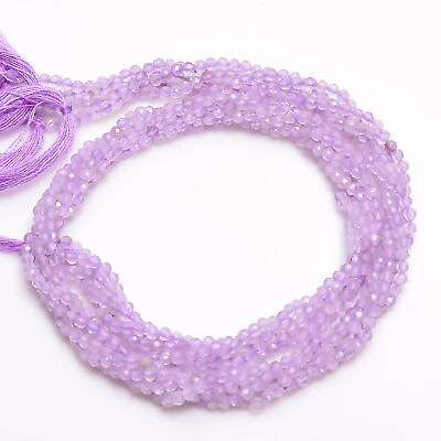 #ad 2.5 mm Natural Lavender Quartz Faceted Round Rondelle Beads 33 cm Strand EB 24 $4.95