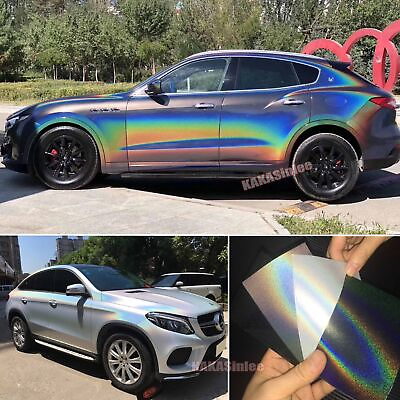#ad Air Free Car Rainbow Mirror Chrome Chameleon Pearl Gloss Vinyl Wrap Sticker HDUS $458.99