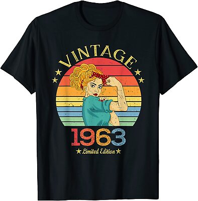 #ad NEW 1963. Womens Gift Vintage 1963 Gifts for Women Born in 1963 T Shirt S 3XL $22.78