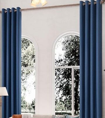 #ad 18ft Length Faux Linen Extra Wide and Extra Long Curtain Total Blackout $69.90