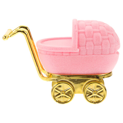 #ad Mini Baby Carriage Jewelry Trinket Box Pink Valentines Gift $10.99