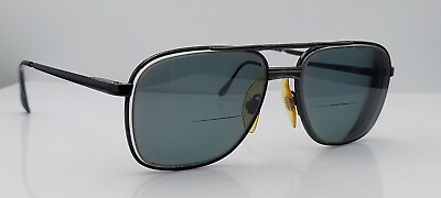 #ad Vintage Atlas Black Pilot Metal Sunglasses FRAMES ONLY $58.00