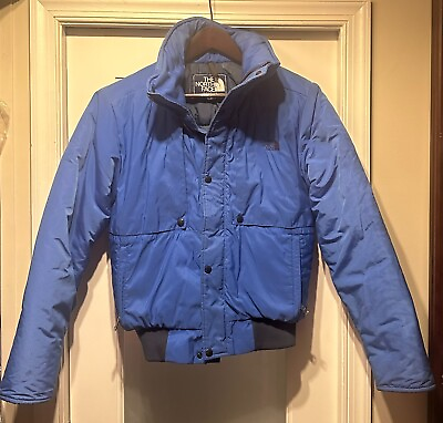 #ad North Face Down Bomber Blue Puffer Ski Jacket Vintage Coat Small $275.00