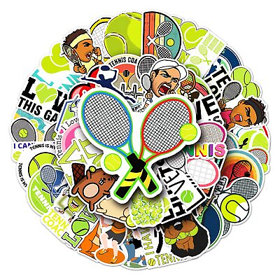 #ad Tennis Stickers Lovers Sports Decal Stickers Pack 50pcs Suitable for Laptop T... $11.34