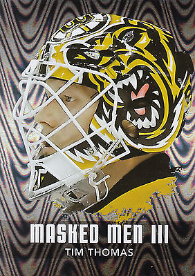 #ad 10 11 BETWEEN THE PIPES MASK MASKED MEN III SILVER MM 48 TIM THOMAS BRUINS 20988 $6.99