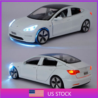 1:32 Tesla Model 3 Model Car Alloy Diecast Toy Vehicle Collection Gift White US $20.89
