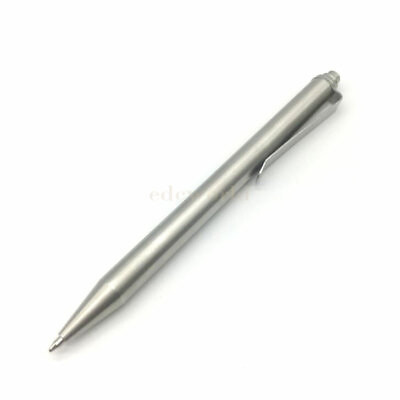 #ad Handmade Steel Pocket Ball Pen Signature Pen EDC Auto press Metal Pen G2 Refill $13.64