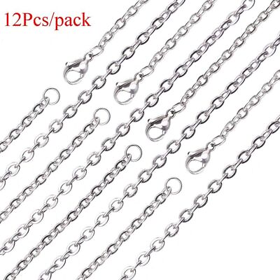 #ad #ad 12pcs Cable O Link Chain Lobster Clasp Chains Necklace Bracelet Jewelry Findings $14.30