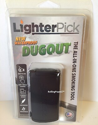 #ad New BLACK LIGHTERPICK Tobacco Dugout Smoking System Water Tight $17.99