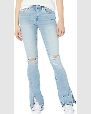 #ad Blank NYC Blue The Hoyt High Rise Mini Flare Jeans NWT Size 27 Retail $98 $40.50