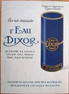 #ad Perfume Art Deco 1930 French Advertising Sign: Eau Dixor Paris Embossed Litho $39.99