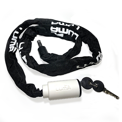 #ad LUMA Enduro 5 Bike Chain Lock with Keys White Heavy Duty Anti Theft Lock $14.99