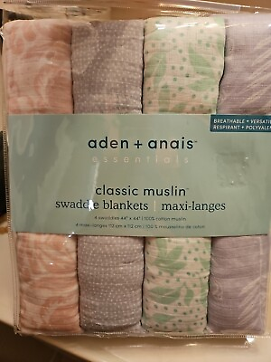 #ad Swaddling Blankets Aden by Anais Classic Swaddle Blanket 100 Muslin Cotton 44x44 $34.95
