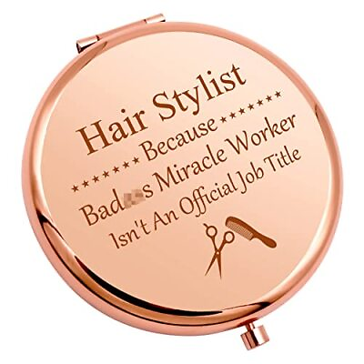 #ad Funny Hair Stylist Gift Compact Makeup Mirror Gift Hairdresser Gift for Women... $16.67