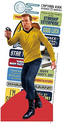 #ad Star Trek James T. Kirk Quotable Notable Greeting Card and Sticker Sheet ... $12.60