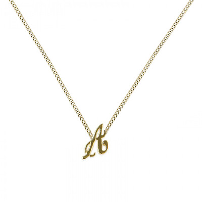 #ad #ad 14K Yellow Gold quot;Aquot;Initial Necklace $325.32