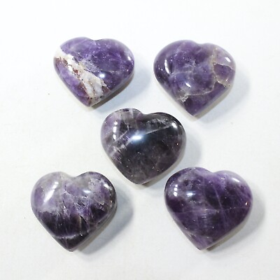#ad 5 Amethyst Hearts Combined Weight of 426 Grams #403 1 Gemstone Hearts $45.00