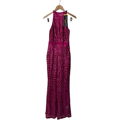 #ad NWT Royal Queen Pink Sequin Maxi Dress 6 $100.00
