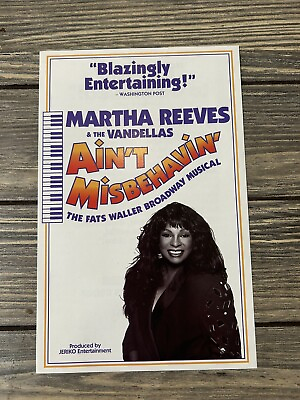 #ad Vintage Martha Reeves and the Vandellas Aint Misbehavin Promo Ad Flyer $14.99