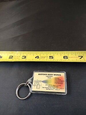 #ad Vintage Midtown Body Works Keychain Key Ring Chain Fob Hangtag *132 I $15.00