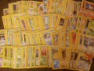 Pokemon 100 Card Bulk Lot Common Uncommon Vintage Cards ONLY WOTC SETS No Energy $30.00