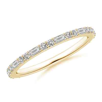 #ad ANGARA amp; Round Natural Diamond Stackable Band in 14K Gold IJI1I2 0.57 Ctw $899.10