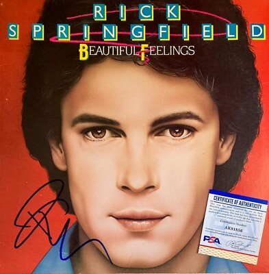#ad RICK SPRINGFIELD Signed BEAUTIFUL FEELINGS Vinyl RECORD Album LP PSA DNA Proof $99.00