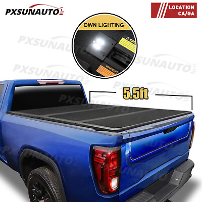 #ad 5.5FT Hard 3 Fold Tonneau Cover For 2015 2023 F150 F 150 W Lamp Truck Bed $332.99