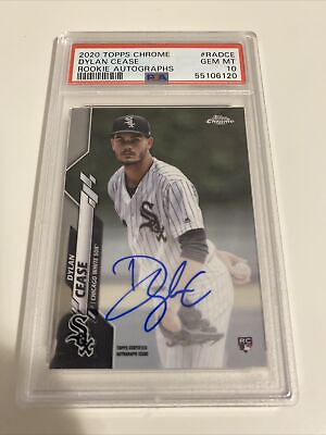 #ad #ad Dylan Cease 2020 Topps Chrome Auto PSA 10 San Diego Padres GEM MINT $50.00
